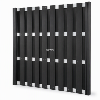 Custom 6 Colors Wood Plastic Composite Vertical Board Fence 3D Wood Grain Anti UV Outdoor Villa Backyard Privacy Fence Panel