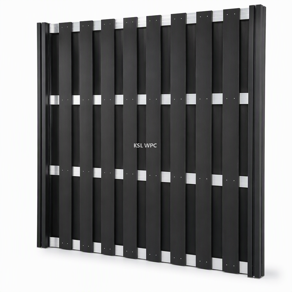 Modern Vertical Slat WPC Composite Privacy Fence Panel - Factory Direct