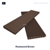 Rosewood brown round hollow WPC decking boards with wood grain finish