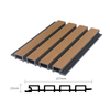 Waterproof Outdoor WPC Great Wall Cladding, Fluted Hollow Exterior Wall Panel Anti-UV