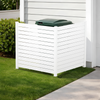 Wood grain WPC privacy garden fence for residential courtyard