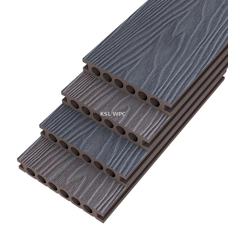 Dual layer co-extruded WPC cross section ASA protective shell WPC core