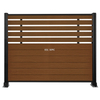 wood plastic composite slat fence, outdoor wpc garden fencing with aluminum posts