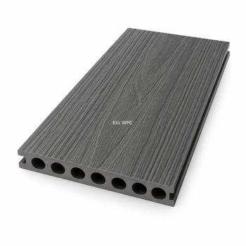 Anti-Slip R11 3D Wood Grain Exterior WPC Composite Decking Hollow Co-Extrusion Timber Floor Board with Hidden Clip System