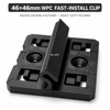46x46mm Quick Install WPC Decking Clips Hidden Fasteners Heavy Duty Plastic Deck Clamps for Composite Decking Joist Fixing