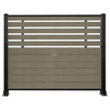 wood grain co-extruded wpc fence panel closeup, composite fencing material detail