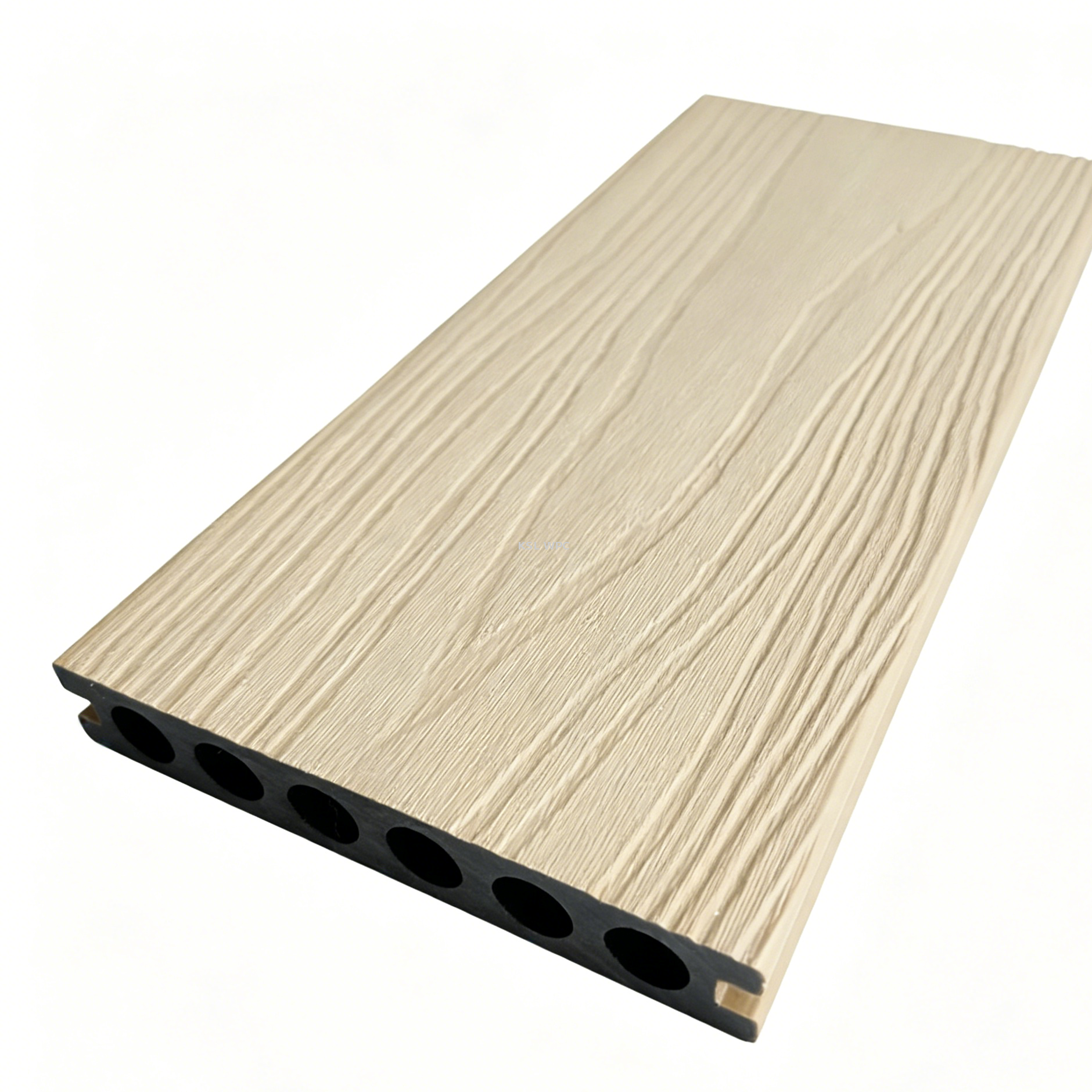 co-extruded WPC decking with ASA layer for outdoor patio, fade-resistant capped composite deck boards