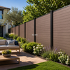 utdoor Luxury Villa Backyard Installation with Vertical WPC Privacy Fencing