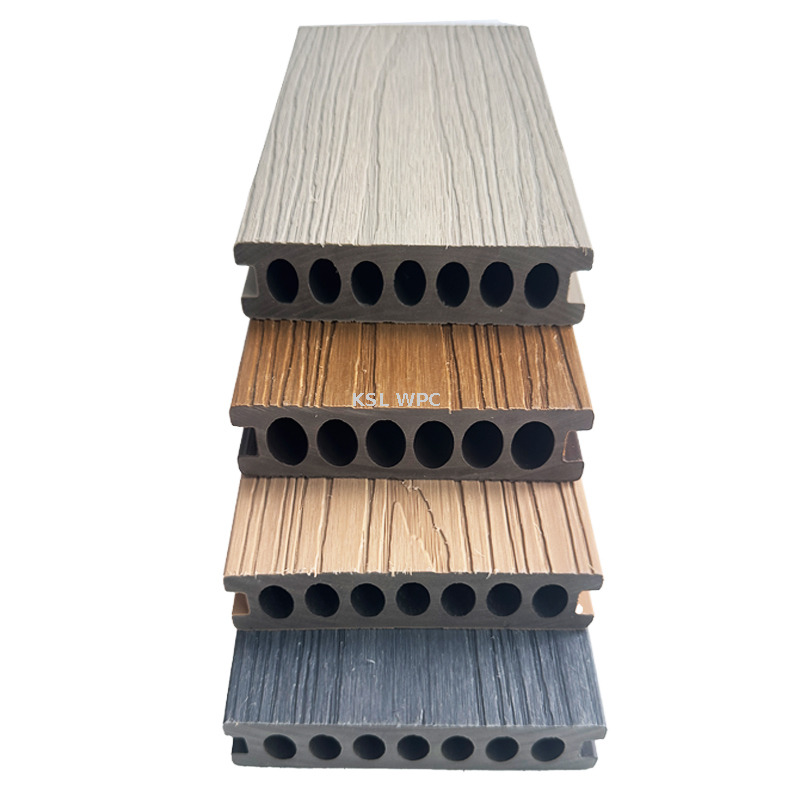 solid m shaped co extruded wpc deck 140x22mm