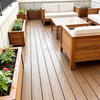 Teak Color Co-extrusion Composite Decking Boards with Wood Grain Texture