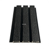 170x26mm 3-Flute Black Shou Sugi Ban WPC Wall Cladding Panel on Pure White Background