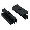 Black nylon plastic wpc deck clips 8mm gap hidden fastener for hollow co-extruded WPC patio flooring