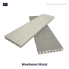 Dark walnut round hollow WPC decking boards with wood grain finish