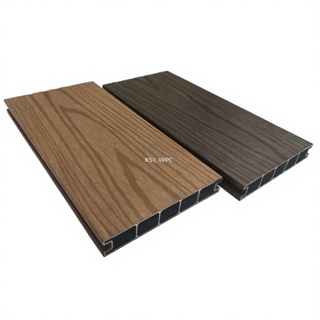Hollow aluminum plastic flooring side view structure