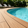Teak Color Co-extrusion Composite Decking Boards with Wood Grain Texture