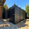 Wood grain WPC privacy garden fence for residential courtyard