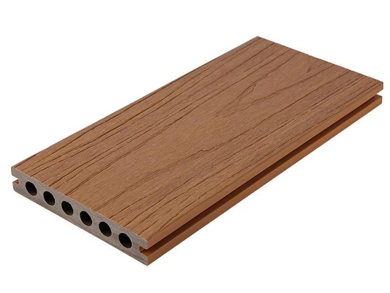 Nordic wood grain waterproof wpc co extruded decking round hole panel