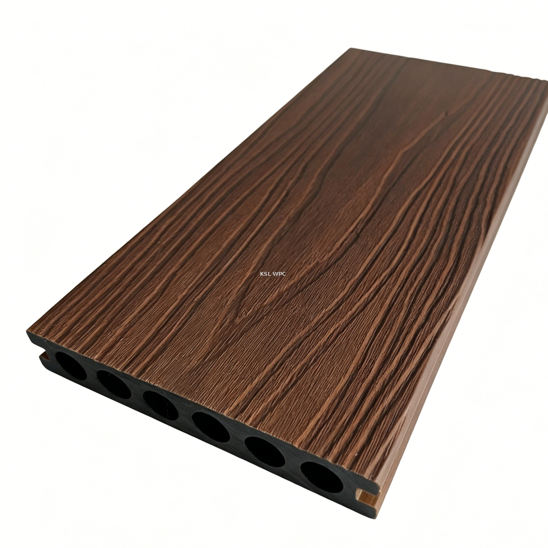 co-extruded WPC decking with ASA layer for outdoor patio, fade-resistant capped composite deck boards