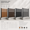 6 Color Options for WPC Vertical Slat Fence - Teak, Charcoal, Walnut, Grey
