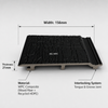 156x21mm Black Shou Sugi Ban WPC Wall Cladding Panel Cross Section and Dimension Specifications with Tongue and Groove Joint