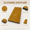 KSL 3rd Gen ASA Co-Extruded Decking Board 1400x200mm Charcoal Wood Grain Hollow Chamber Profile Deck Board
