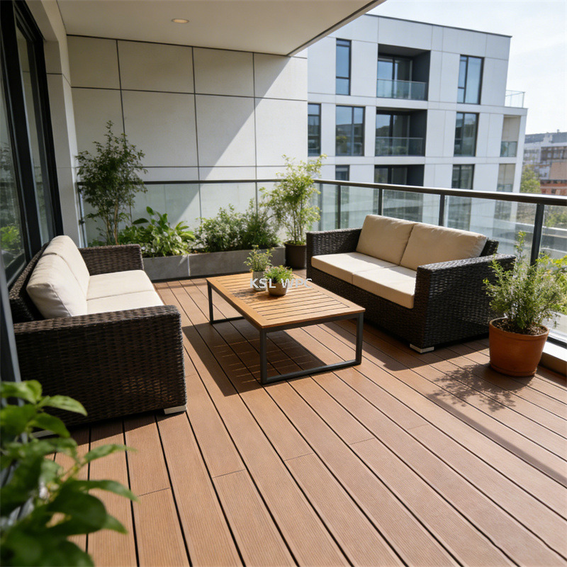 Solid Co-extrusion Outdoor Flooring Swimming Pool Anti-slip Composite Deck