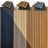 Waterproof Outdoor WPC Great Wall Cladding, Fluted Hollow Exterior Wall Panel Anti-UV