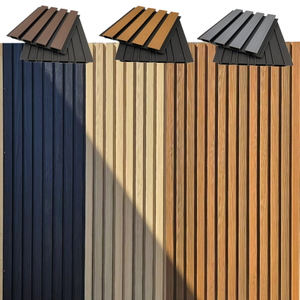 Waterproof Outdoor WPC Great Wall Cladding, Fluted Hollow Exterior Wall Panel Anti-UV