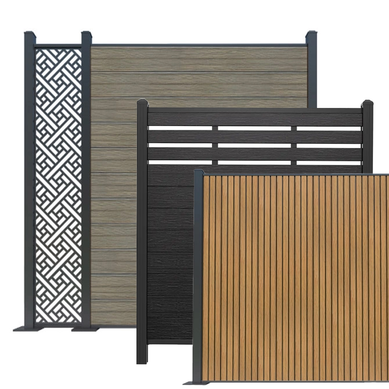 WPC fence outdoor garden wood plastic composite fence waterproof