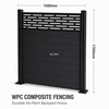 1500x1760mm Modern WPC Composite Fence Panel with Aluminum Post Durable No-Paint Garden Privacy Fencing Direct Factory
