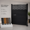 1500x1760mm Modern WPC Composite Fence Panel with Aluminum Post Durable No-Paint Garden Privacy Fencing Direct Factory