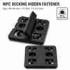 46x46mm Heavy Duty Plastic WPC Decking Clips 10g Hidden Fasteners for 7.5-8.3mm Composite Decking Boards