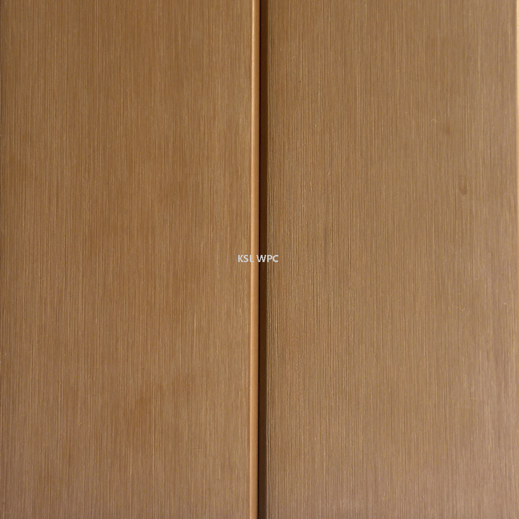 Matte wood grain finish ASA wall panel close up