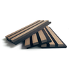 Wood slat acoustic wall panels perforated wood sound diffusing panels for hotel lobby