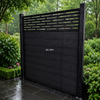 1500x1760mm Modern WPC Composite Fence Panel with Aluminum Post Durable No-Paint Garden Privacy Fencing Direct Factory