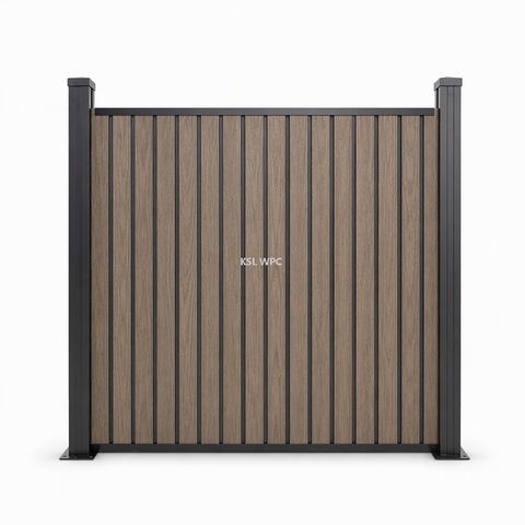 Modern Vertical Slat WPC Composite Privacy Fence Panel - Factory Direct