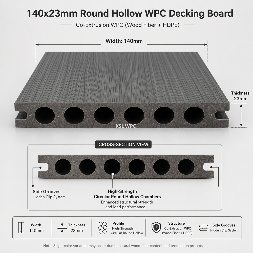 140x23mm 3D Embossed Decking Board
