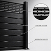 WPC Privacy Fence Panel with Decorative Slotted Lattice