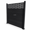 1500x1760mm Modern WPC Composite Fence Panel with Aluminum Post Durable No-Paint Garden Privacy Fencing Direct Factory