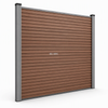 Modern Horizontal Fluted WPC Fence Panel 1800x1800mm Waterproof Wood Plastic Composite Garden Privacy Fencing with Aluminum Posts