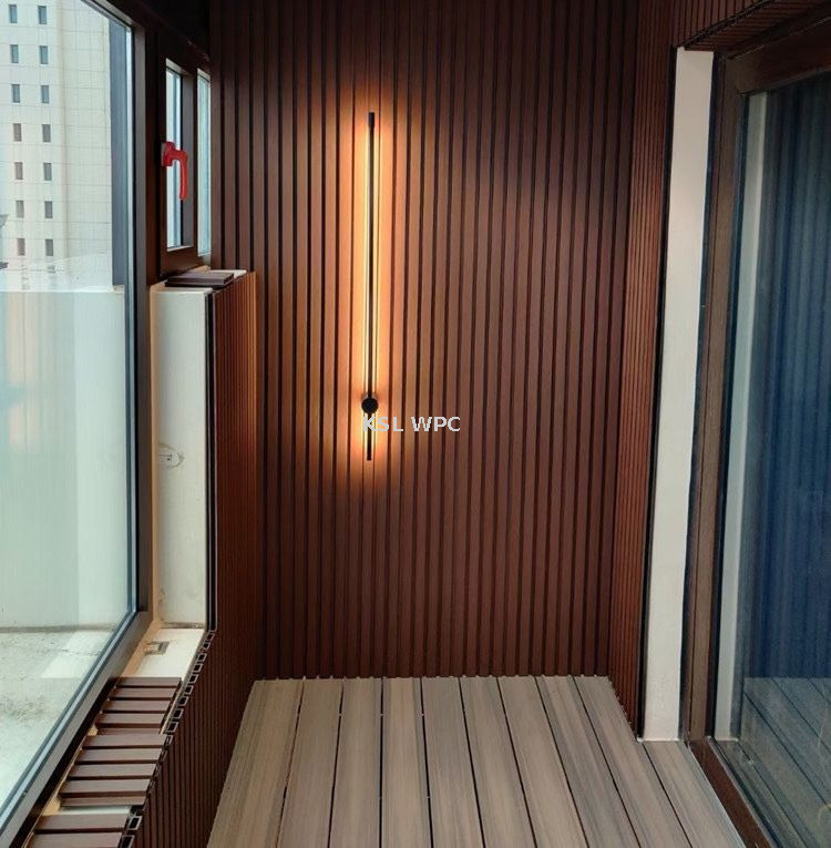 Vertical Slat Wood Plastic Composite Outdoor Wall Siding, Low Maintenance Garden Feature Wall Panels